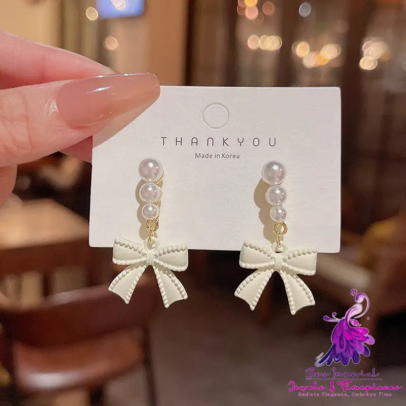 Luxury Pearl Bow Earrings