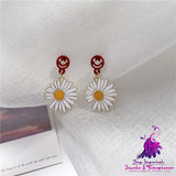 Chrysanthemum Smiling Face Earrings