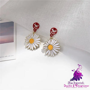 Chrysanthemum Smiling Face Earrings