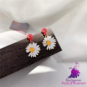 Chrysanthemum Smiling Face Earrings