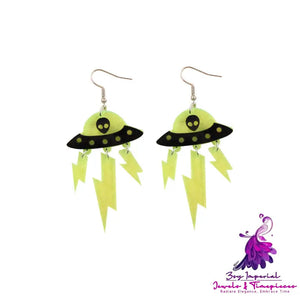 Halloween Ufo Funny Alien Fluorescent Acrylic Lightning