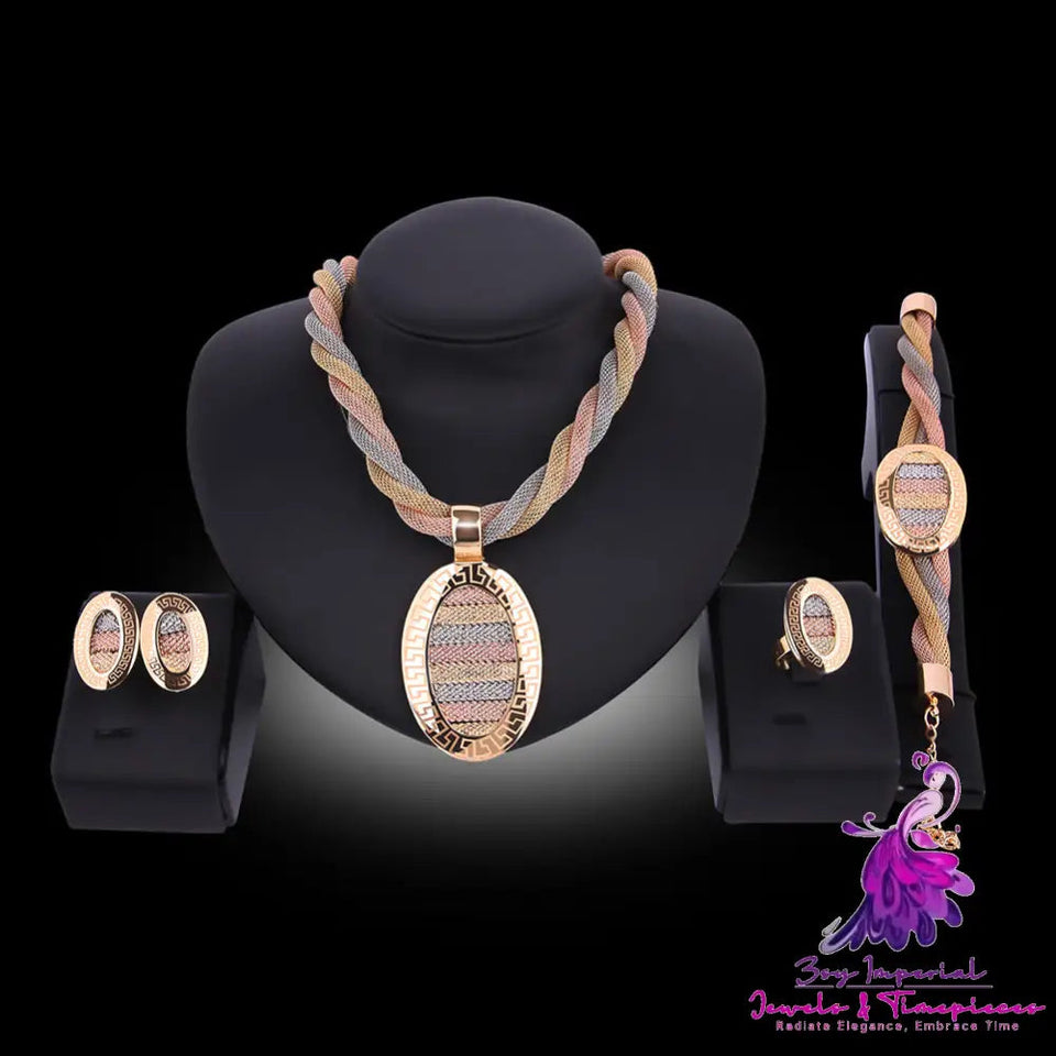 Necklace Earrings Jewelry Four-piece Set