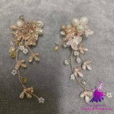 Handmade Freshwater Pearl Leaves Earrings