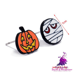 Halloween Series Earrings Horror Funny Personality Skull