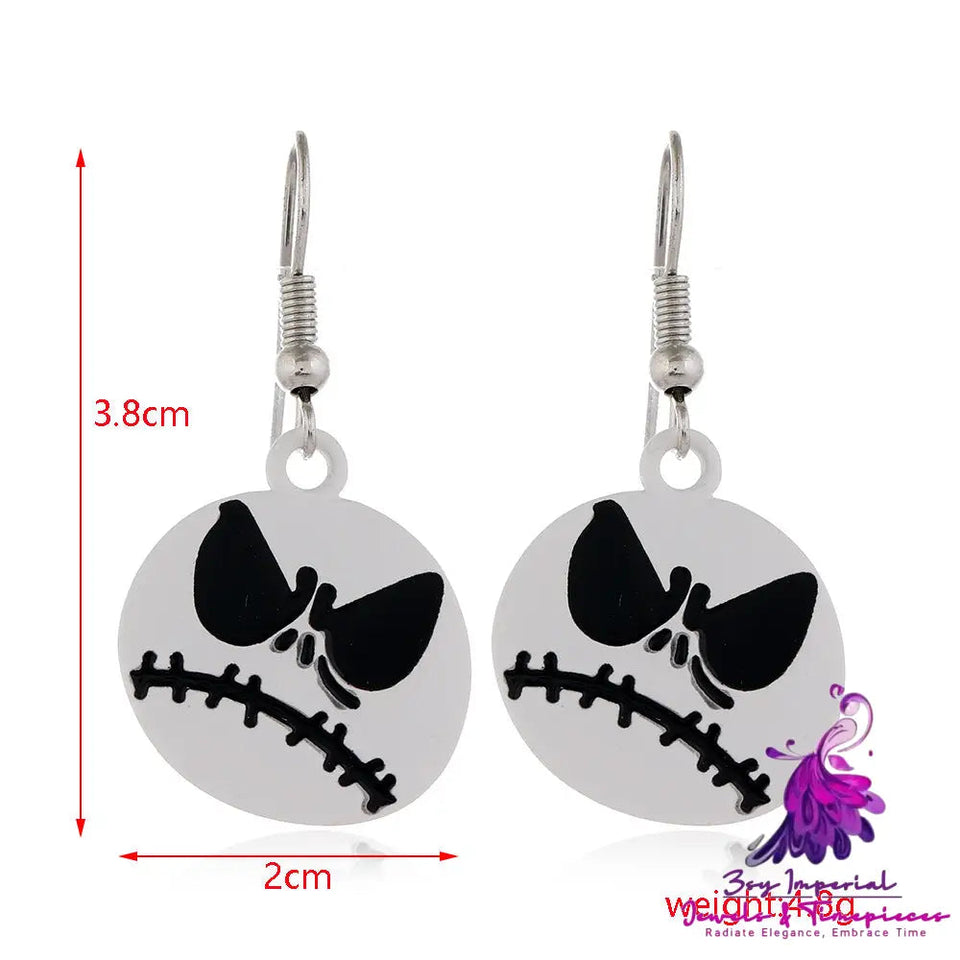 Halloween Series Earrings Horror Funny Personality Skull