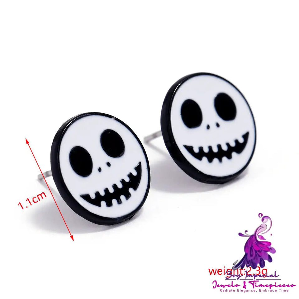 Halloween Series Earrings Horror Funny Personality Skull