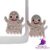 Rhinestone Funny Halloween Earrings