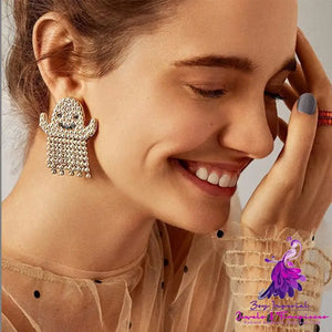 Rhinestone Funny Halloween Earrings