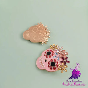 Rhinestone Funny Halloween Earrings