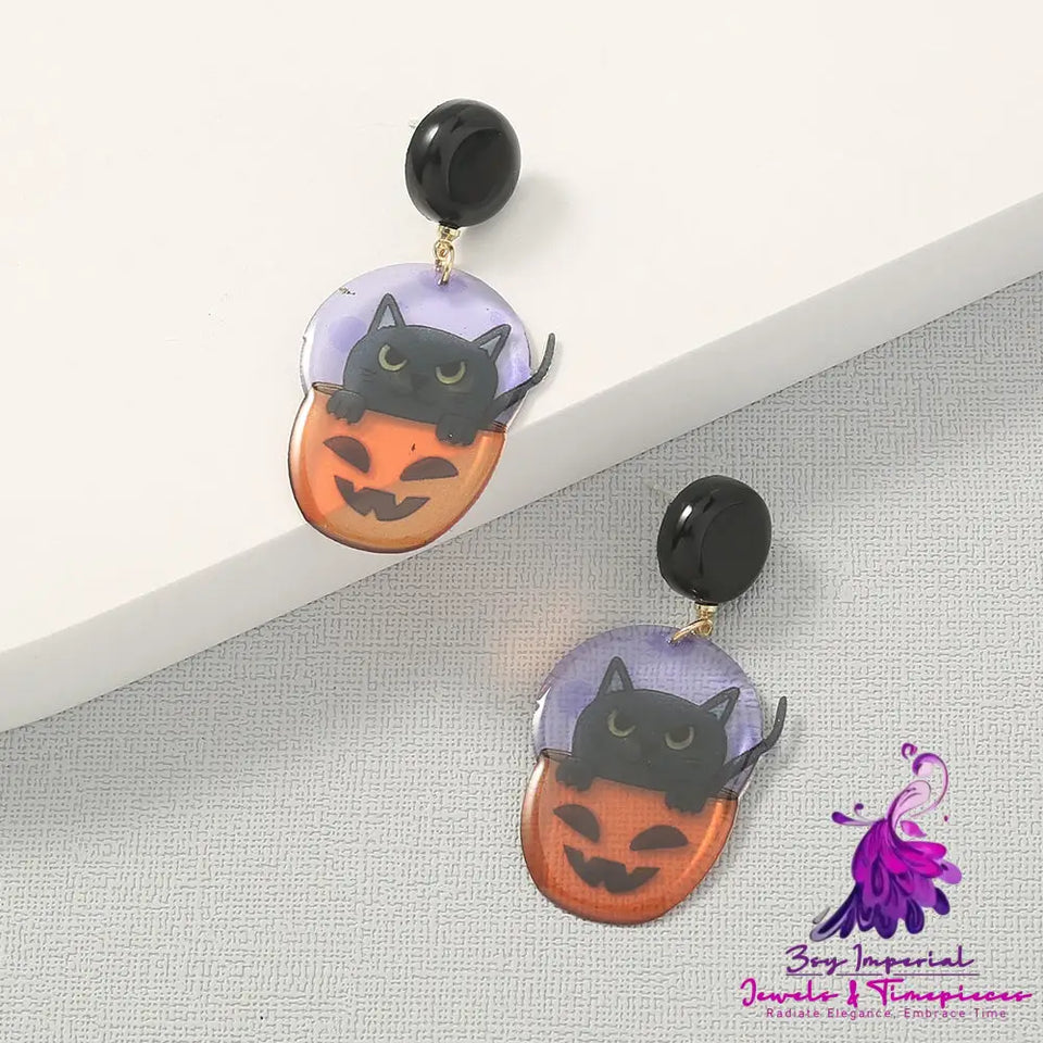 Simple Geometric Halloween Earrings