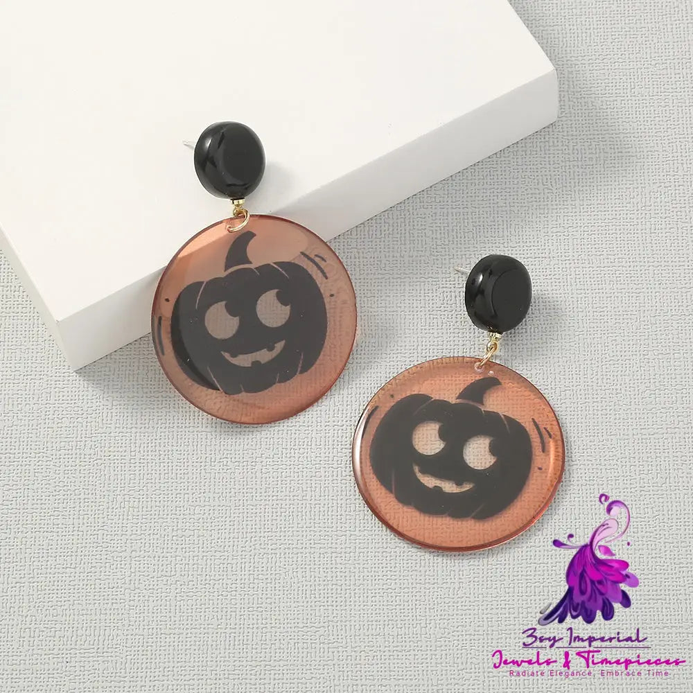 Simple Geometric Personality Halloween Earrings