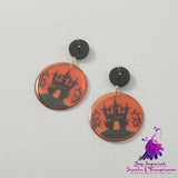 Simple Geometric Halloween Earrings