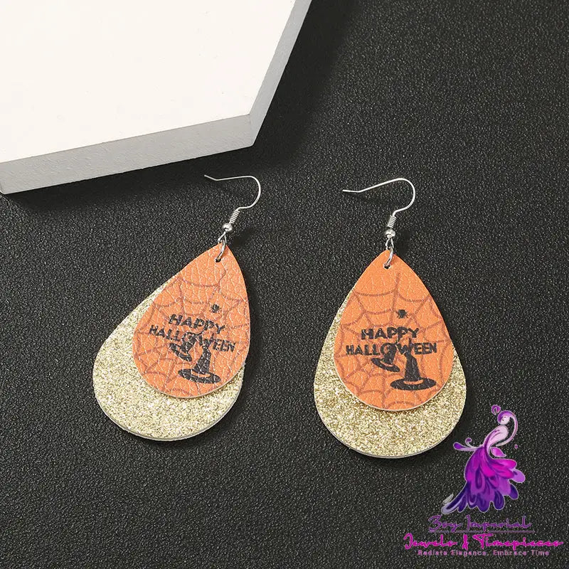 Simple Geometric Halloween Earrings