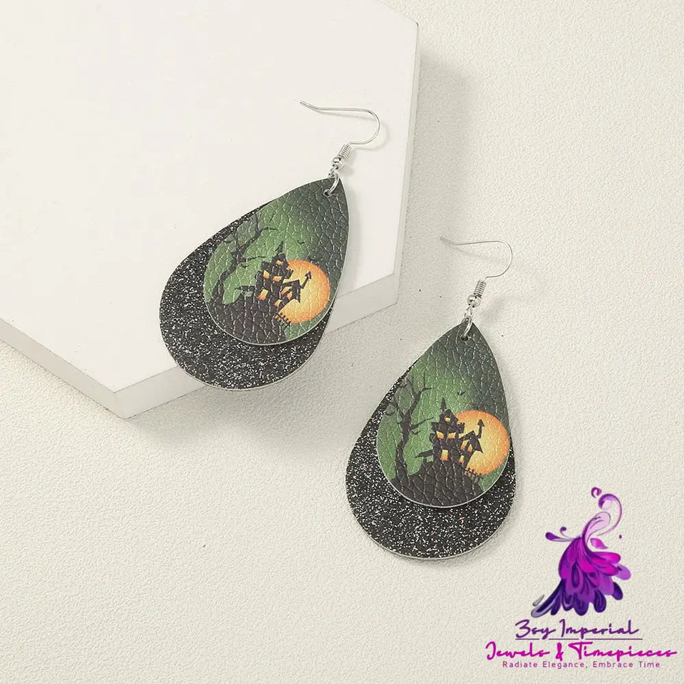 Simple Geometric Personality Halloween Earrings