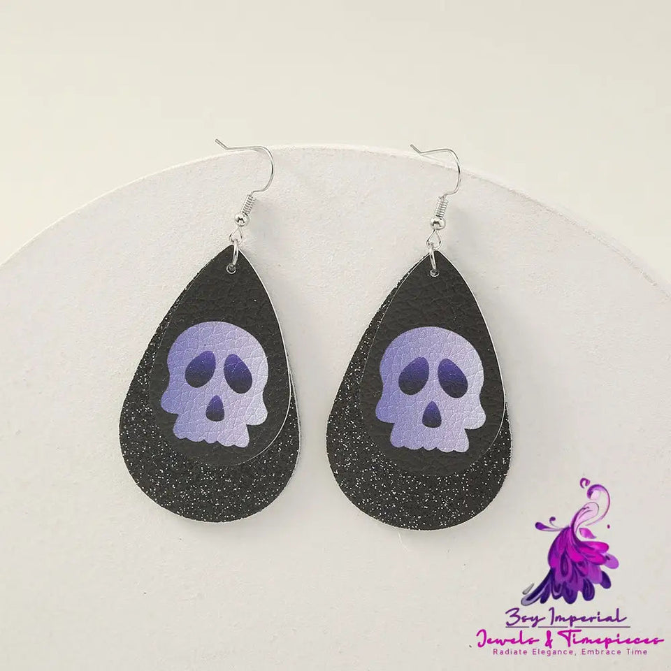 Simple Geometric Personality Halloween Earrings