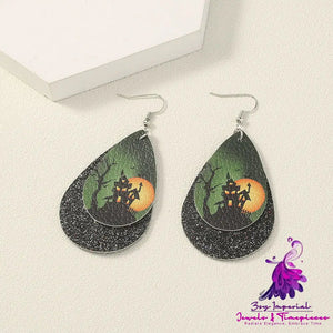 Simple Geometric Personality Halloween Earrings