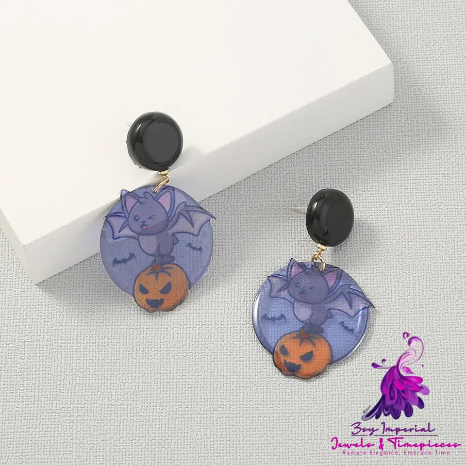 Simple Geometric Personality Halloween Earrings