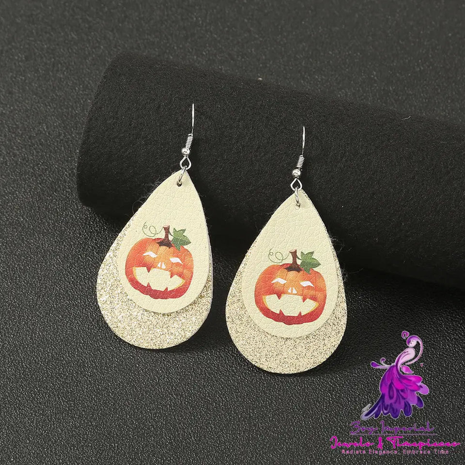 Simple Geometric Personality Halloween Earrings