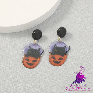 Simple Geometric Halloween Earrings