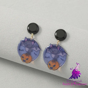 Simple Geometric Personality Halloween Earrings