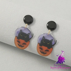 Simple Geometric Halloween Earrings