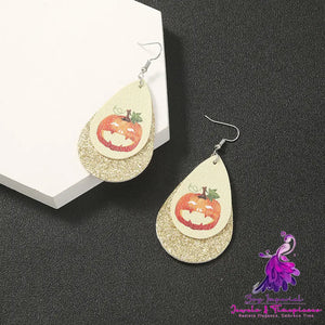 Simple Geometric Personality Halloween Earrings