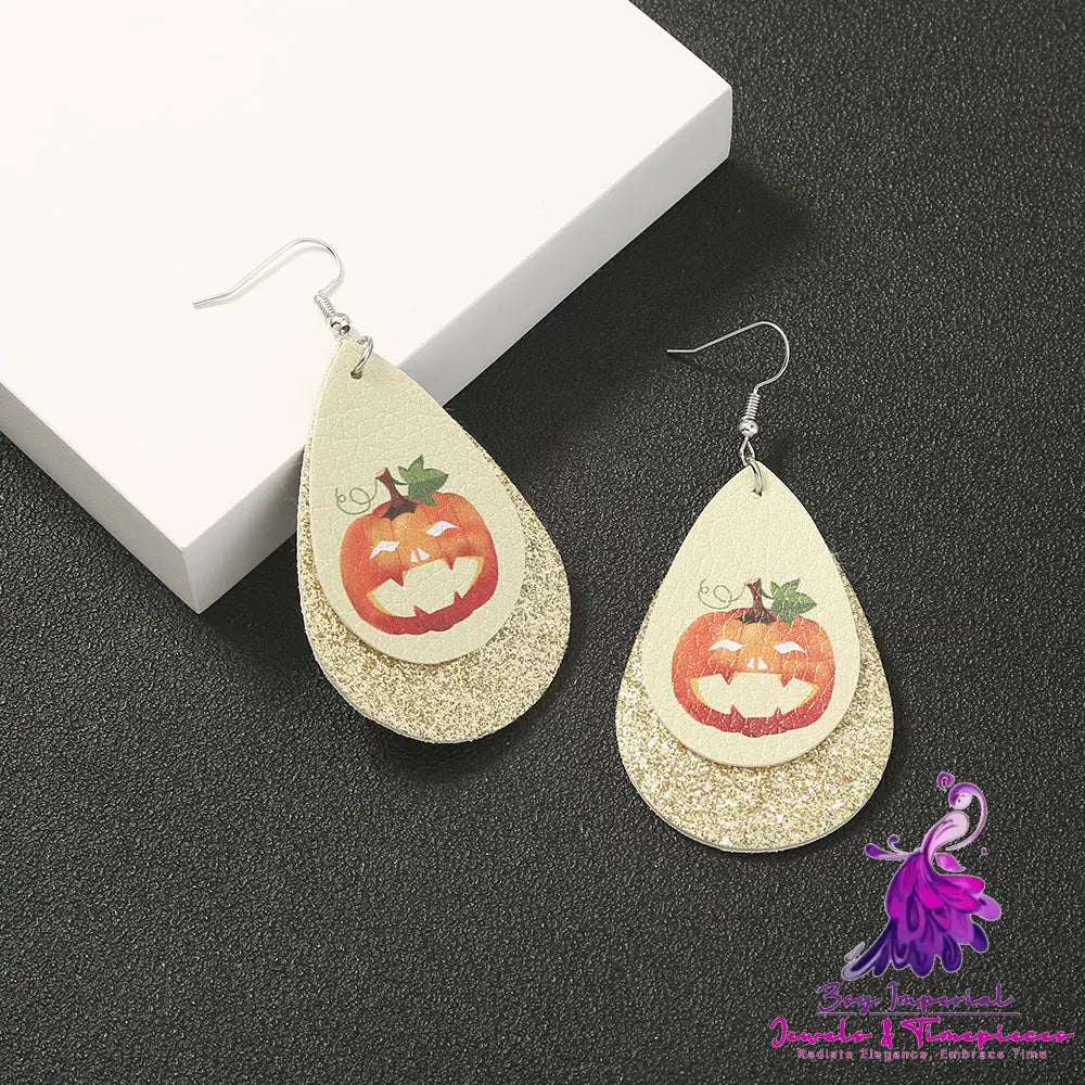 Simple Geometric Personality Halloween Earrings