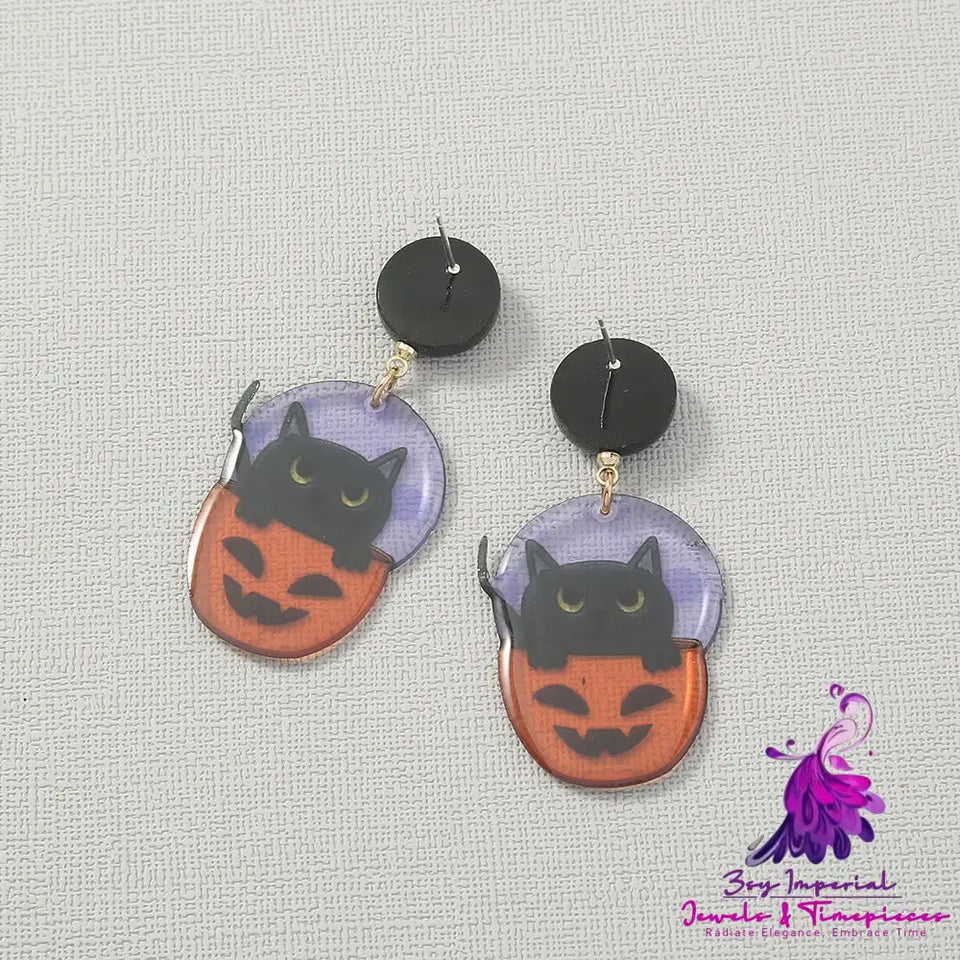 Simple Geometric Halloween Earrings