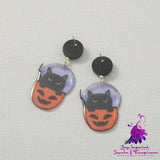 Simple Geometric Halloween Earrings