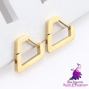 Stainless Steel Geometric Personality Trendy Earrings