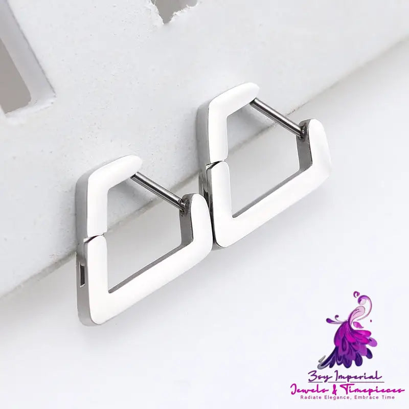 Stainless Steel Geometric Personality Trendy Earrings