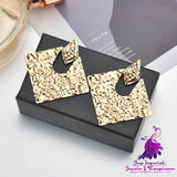 Personality Geometry Rhombus Irregular Alloy All-match Ear