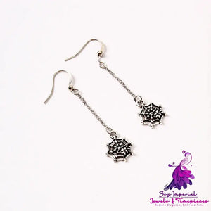 Ghost Insect Spider Alloy Earrings