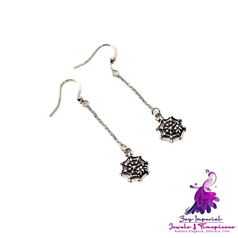 Ghost Insect Spider Alloy Earrings