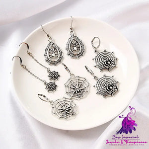 Ghost Insect Spider Alloy Earrings