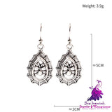 Ghost Insect Spider Alloy Earrings