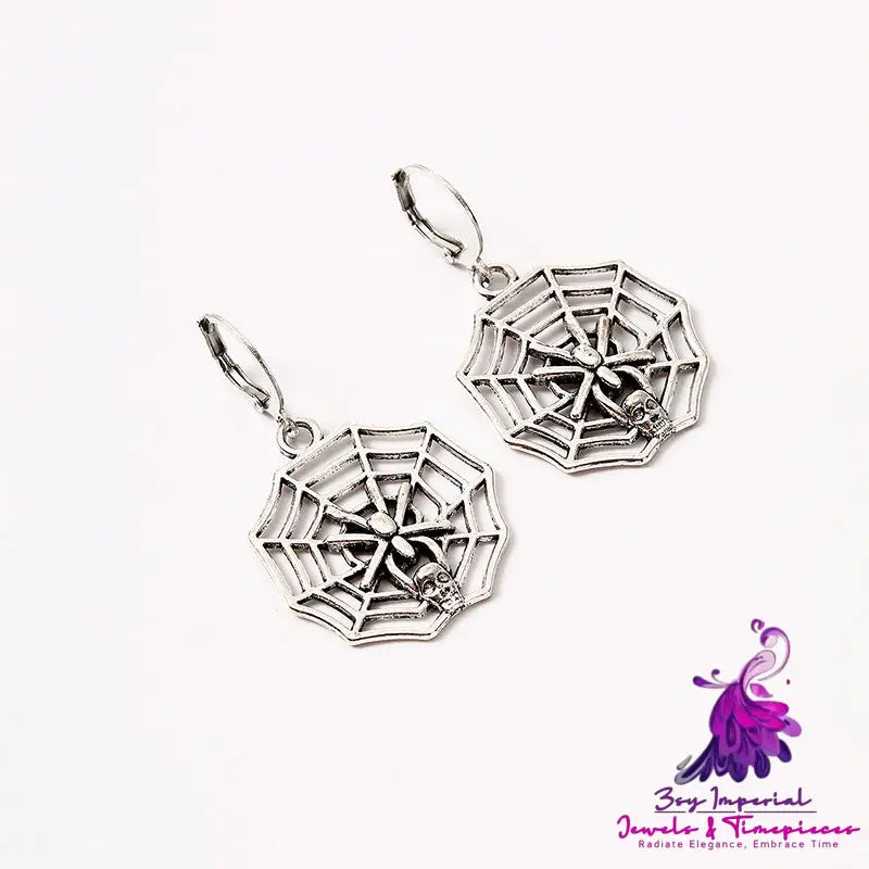 Ghost Insect Spider Alloy Earrings