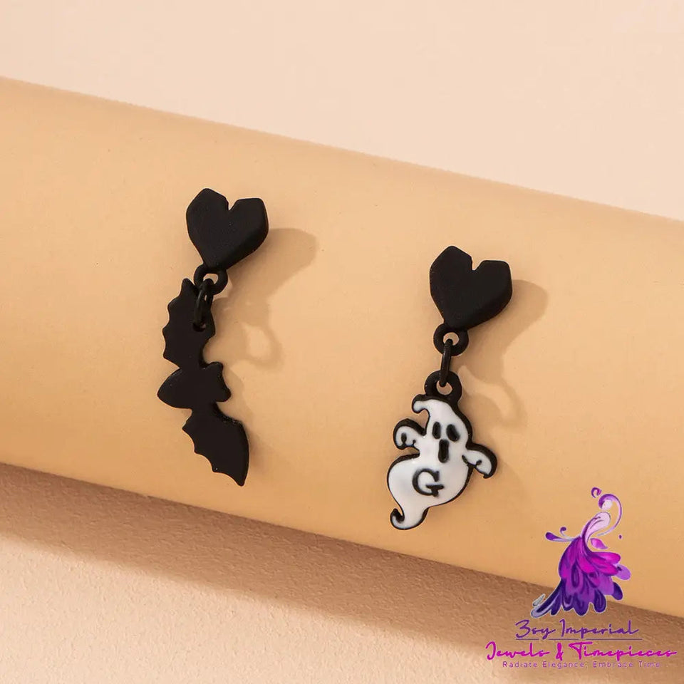 Halloween Series Ghost Skull Bat Earrings