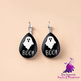 Punk Halloween Ghosts BOO Teardrop Water Drop Glass Pendant