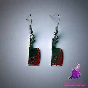 Gothic Horror Kitchen Knife Earrings