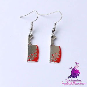 Gothic Horror Kitchen Knife Earrings