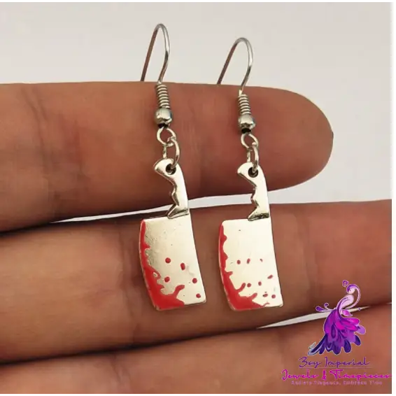 Gothic Horror Kitchen Knife Earrings