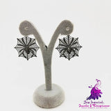 Spider Web Drop Earrings