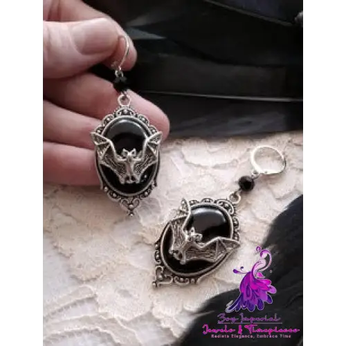 Halloween bat earrings