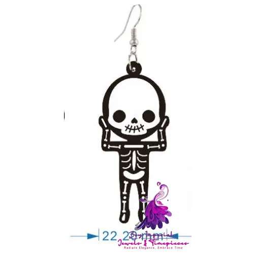 Skull Ghost Horror Earrings