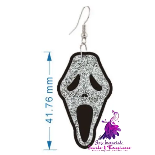 Skull Ghost Horror Earrings