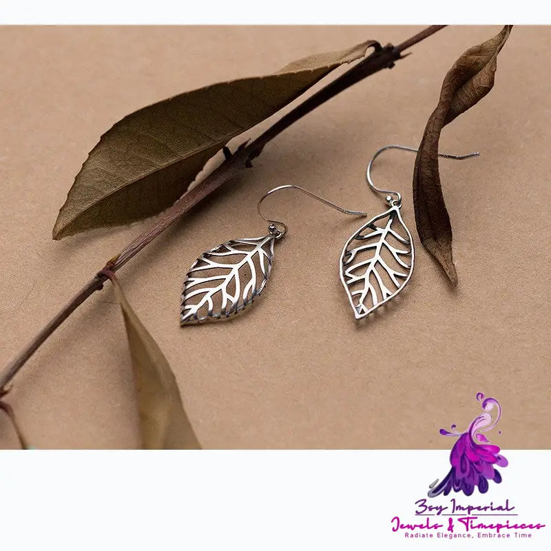 Thai Silver Leaf Earrings