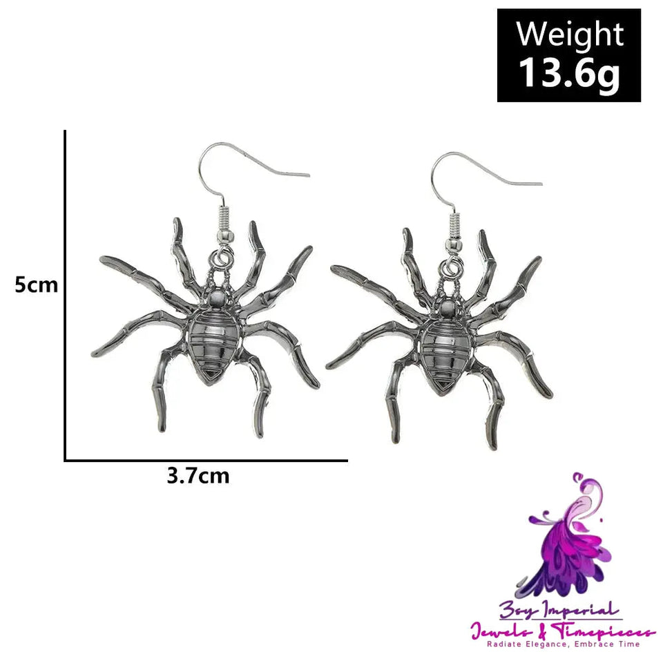 Metal Spider Earrings Halloween Earrings