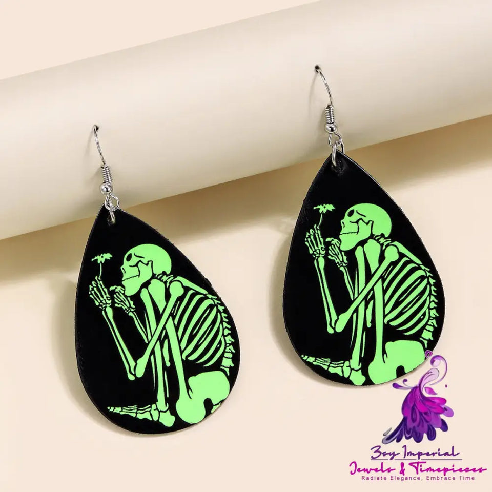 Personalized Luminous Skull Earrings