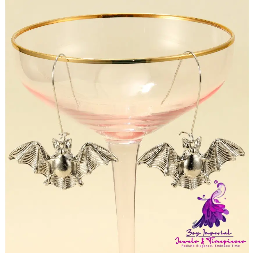 Retro Big Bat Gothic Earrings